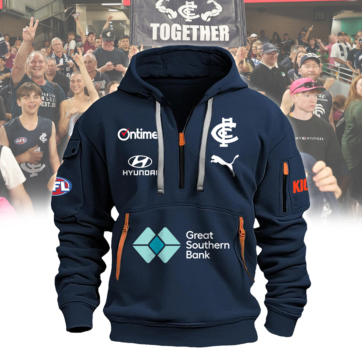 Carlton Blues AFL New Zip Hoodie - Famjoys Carlton Blues AFL New Zip Hoodie - Famjoys