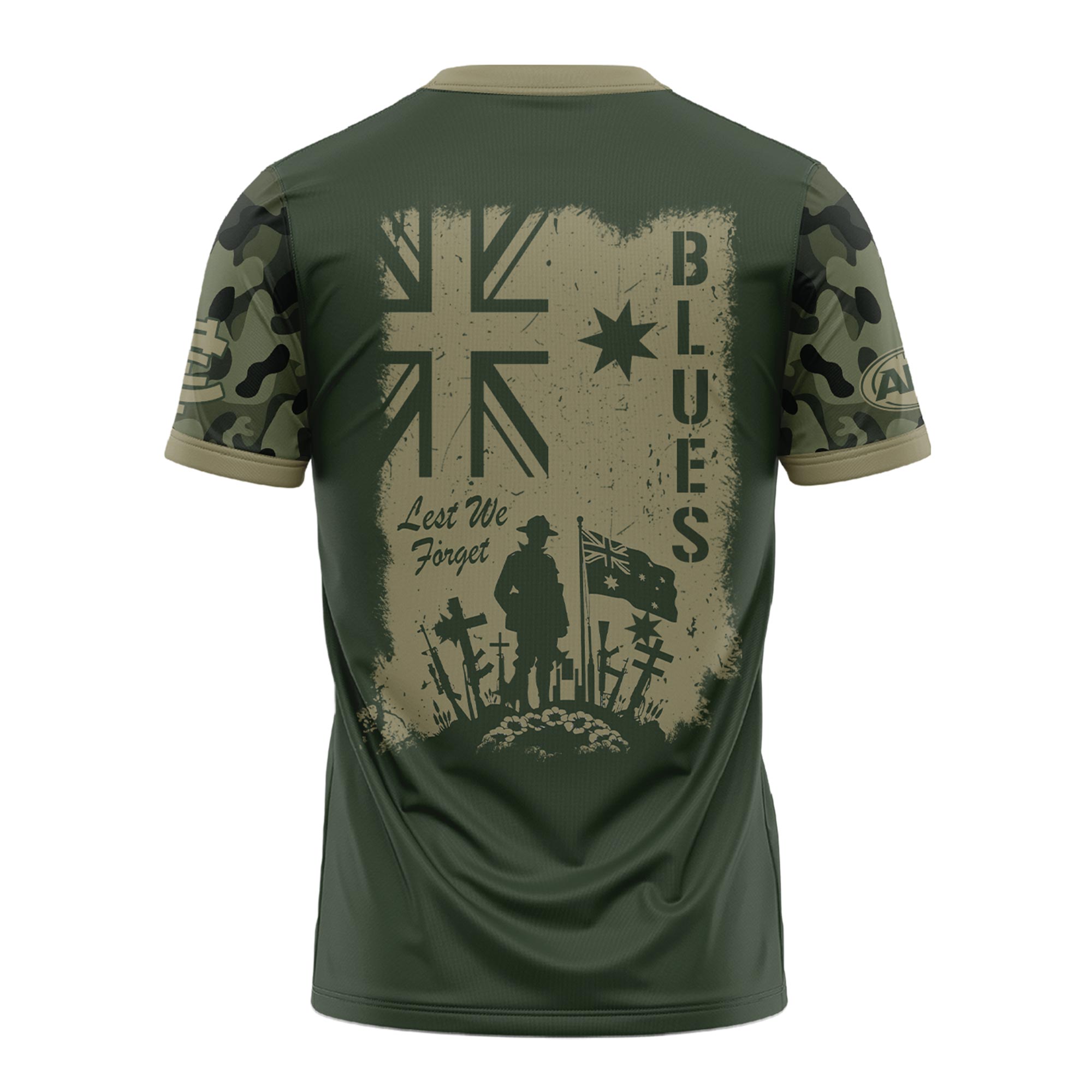 Carlton Blues AFL x Anzac Day Tshirt 2025 - Famjoys Carlton Blues AFL x Anzac Day Tshirt 2025 - Famjoys
