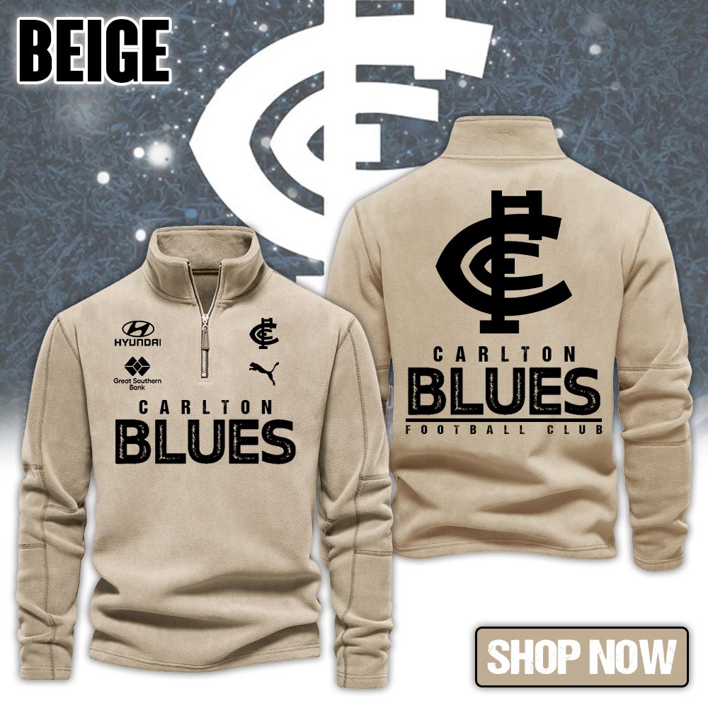 Carlton Football Club AFL Fleece Pullover Sweatshirt - Famjoys Carlton Football Club AFL Fleece Pullover Sweatshirt - Famjoys