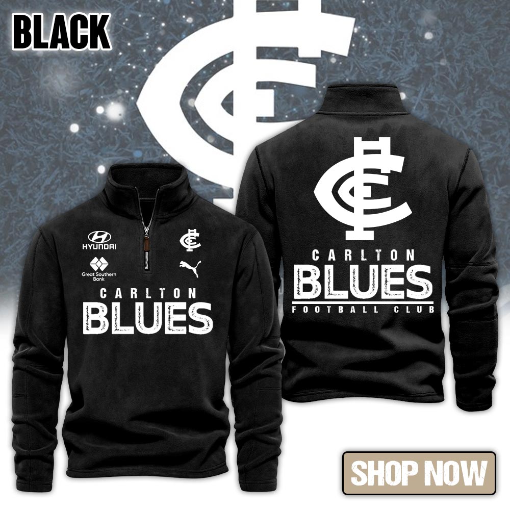 Carlton Football Club AFL Fleece Pullover Sweatshirt - Famjoys Carlton Football Club AFL Fleece Pullover Sweatshirt - Famjoys