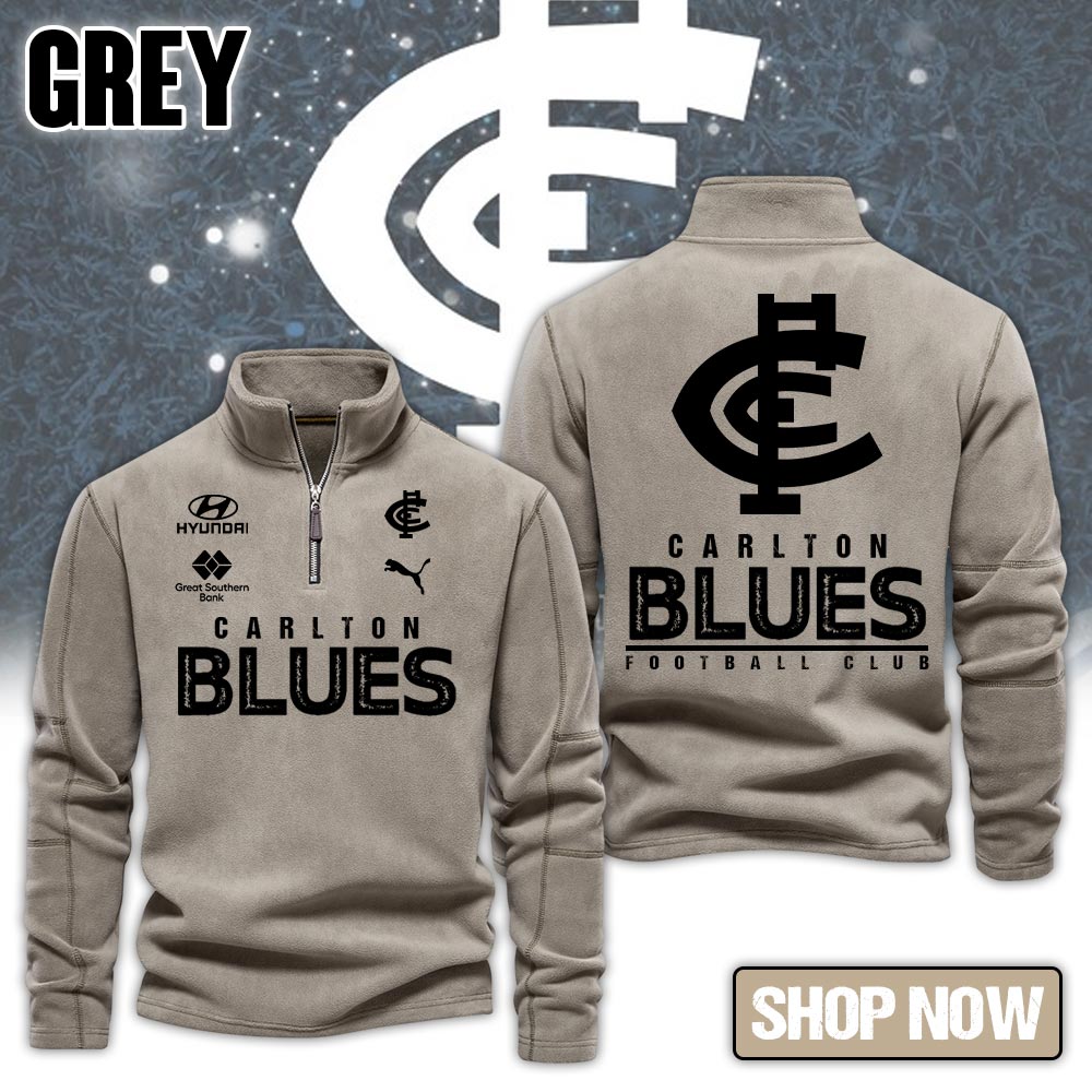 Carlton Football Club AFL Fleece Pullover Sweatshirt - Famjoys Carlton Football Club AFL Fleece Pullover Sweatshirt - Famjoys