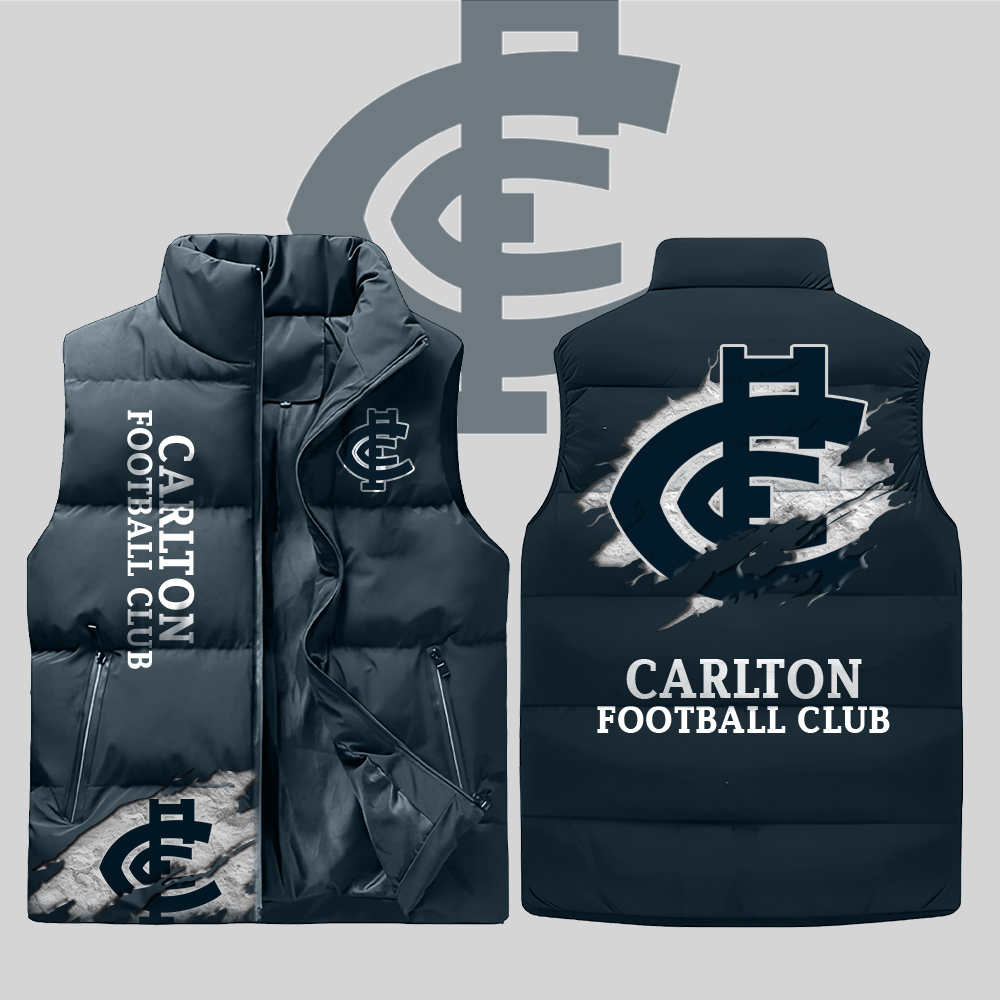 Carlton Football Club Sleeveless Jacket - Famjoys Carlton Football Club Sleeveless Jacket - Famjoys