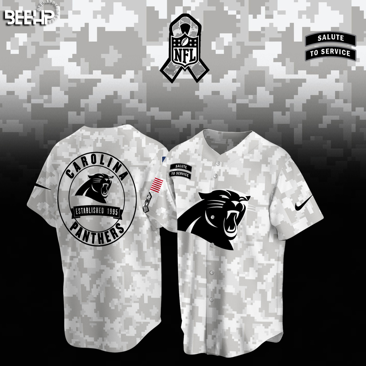 Carolina Panthers Camo Salute to Service Combo - Famjoys Carolina Panthers Camo Salute to Service Combo - Famjoys