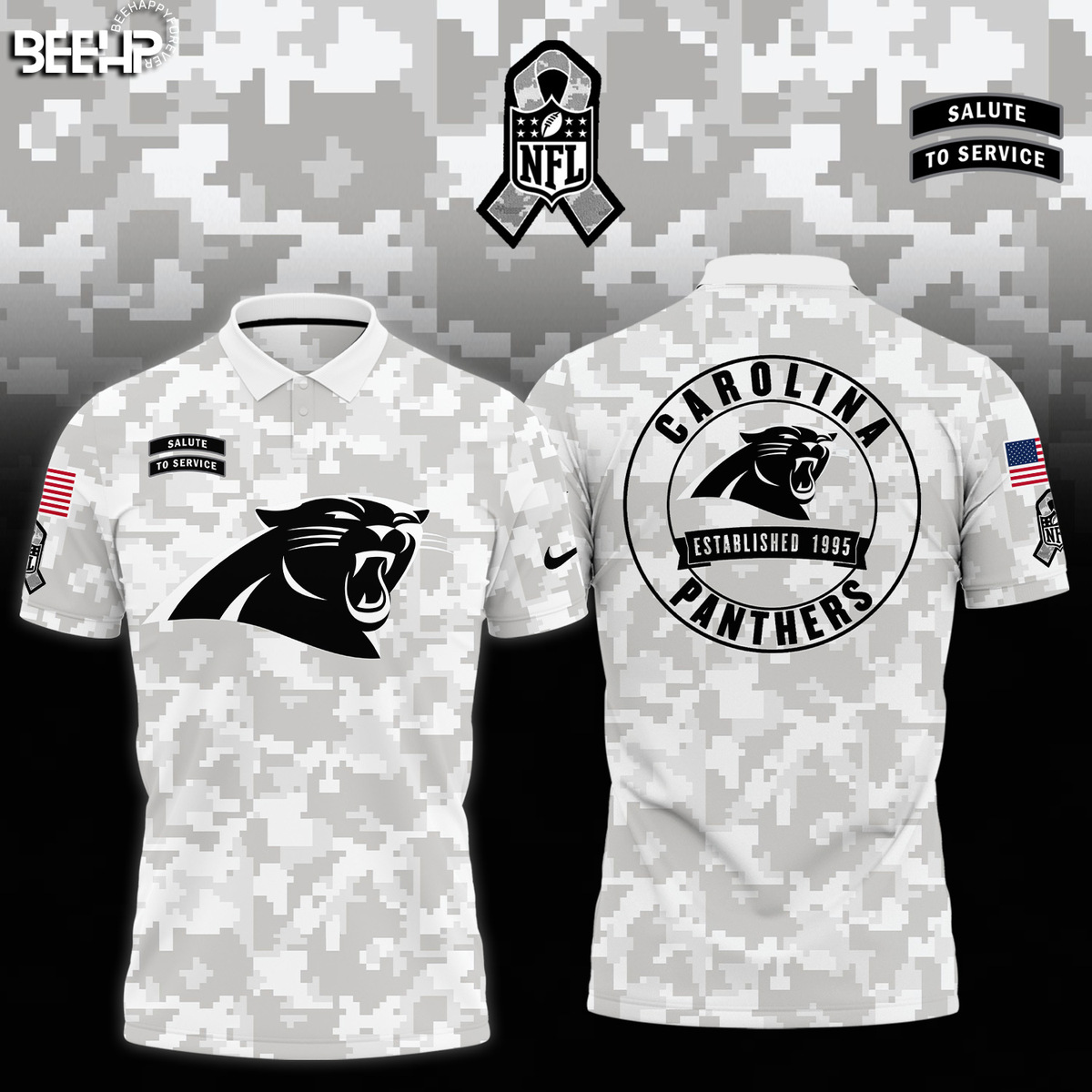 Carolina Panthers Camo Salute to Service Combo - Famjoys Carolina Panthers Camo Salute to Service Combo - Famjoys