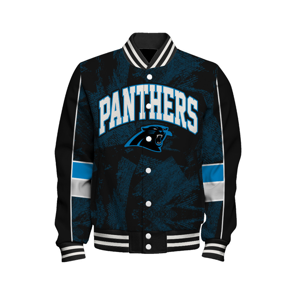 Carolina Panthers - Cheering Symbols Unisex Varsity Jacket - Famjoys Carolina Panthers - Cheering Symbols Unisex Varsity Jacket - Famjoys