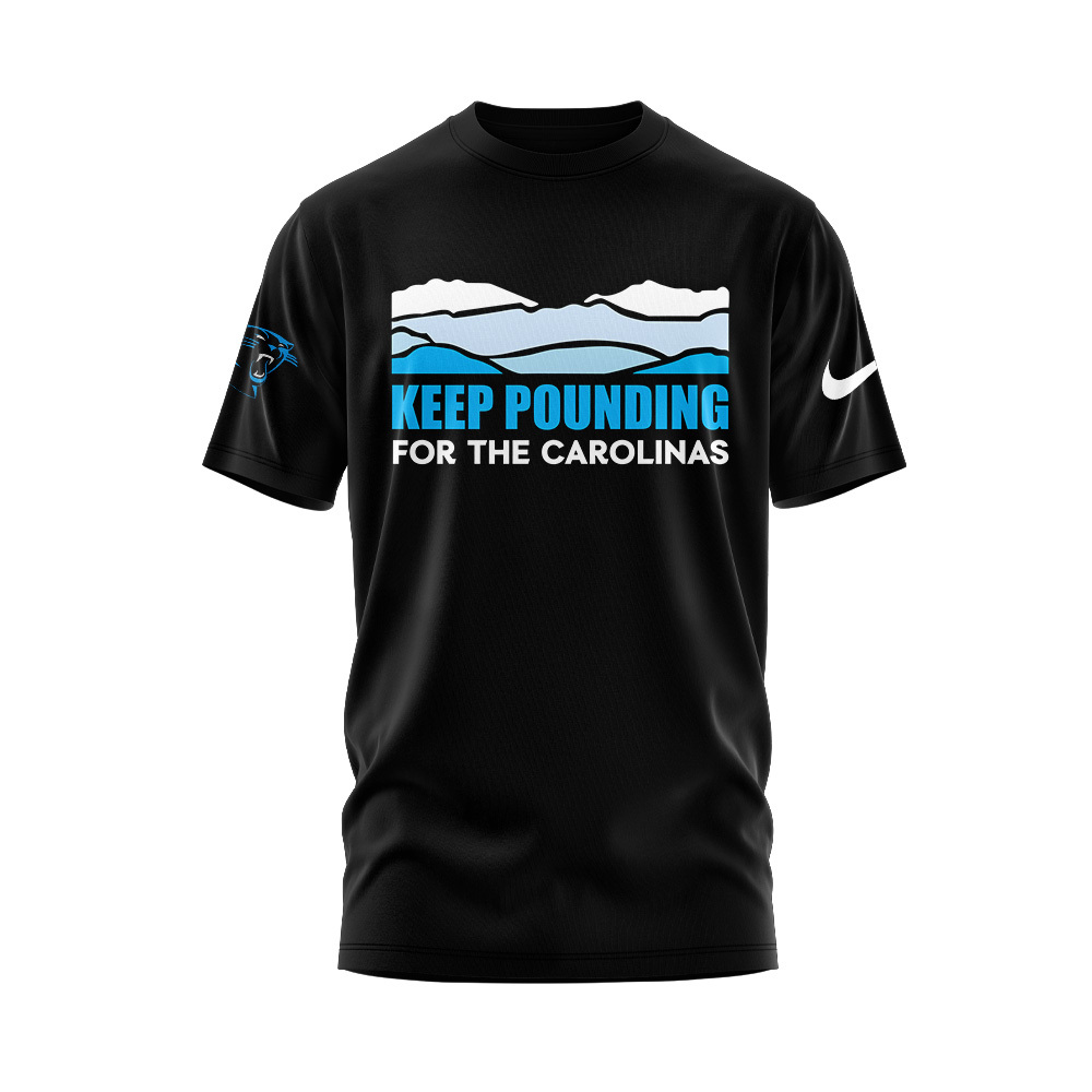Carolina Panthers Keep Pounding Tshirt Set+NT08102409ID10DS10 - Famjoys Carolina Panthers Keep Pounding Tshirt Set+NT08102409ID10DS10 - Famjoys