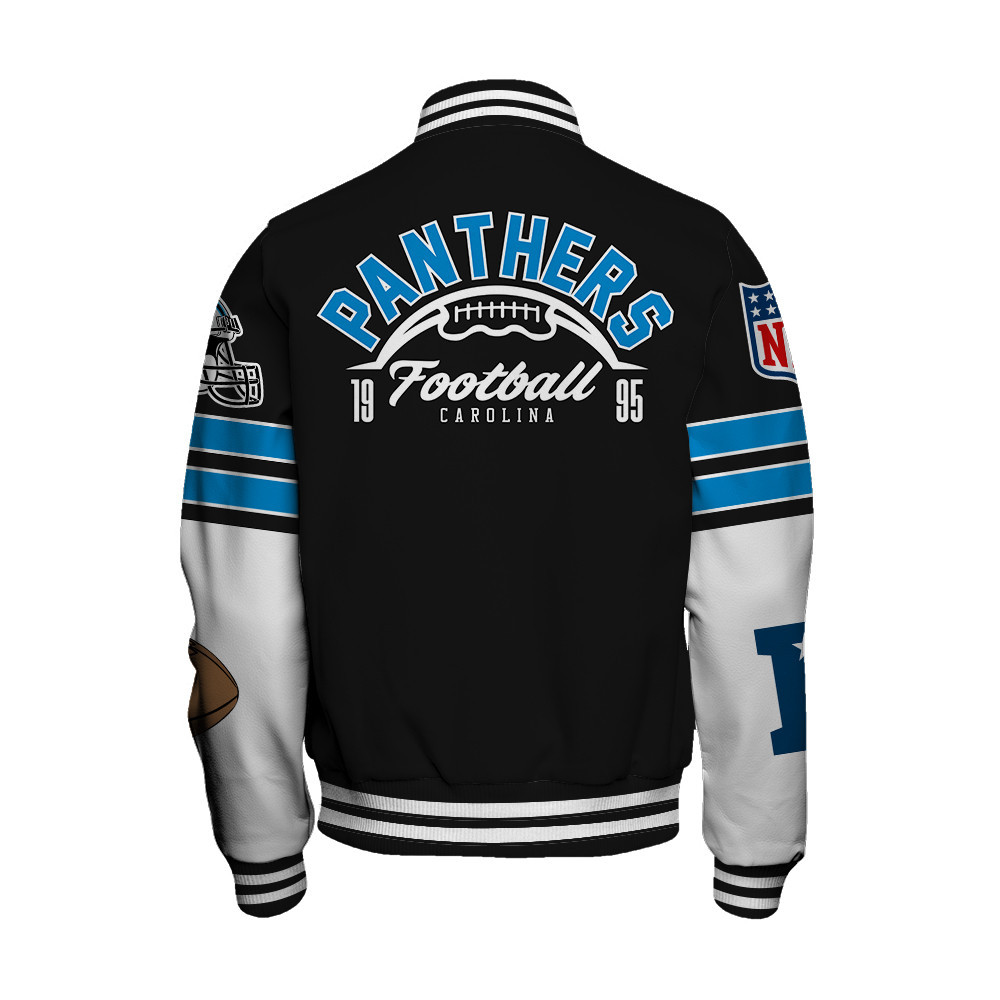 Carolina Panthers National Football League Feel The Power Unisex Varsity Jacket - Famjoys Carolina Panthers National Football League Feel The Power Unisex Varsity Jacket - Famjoys
