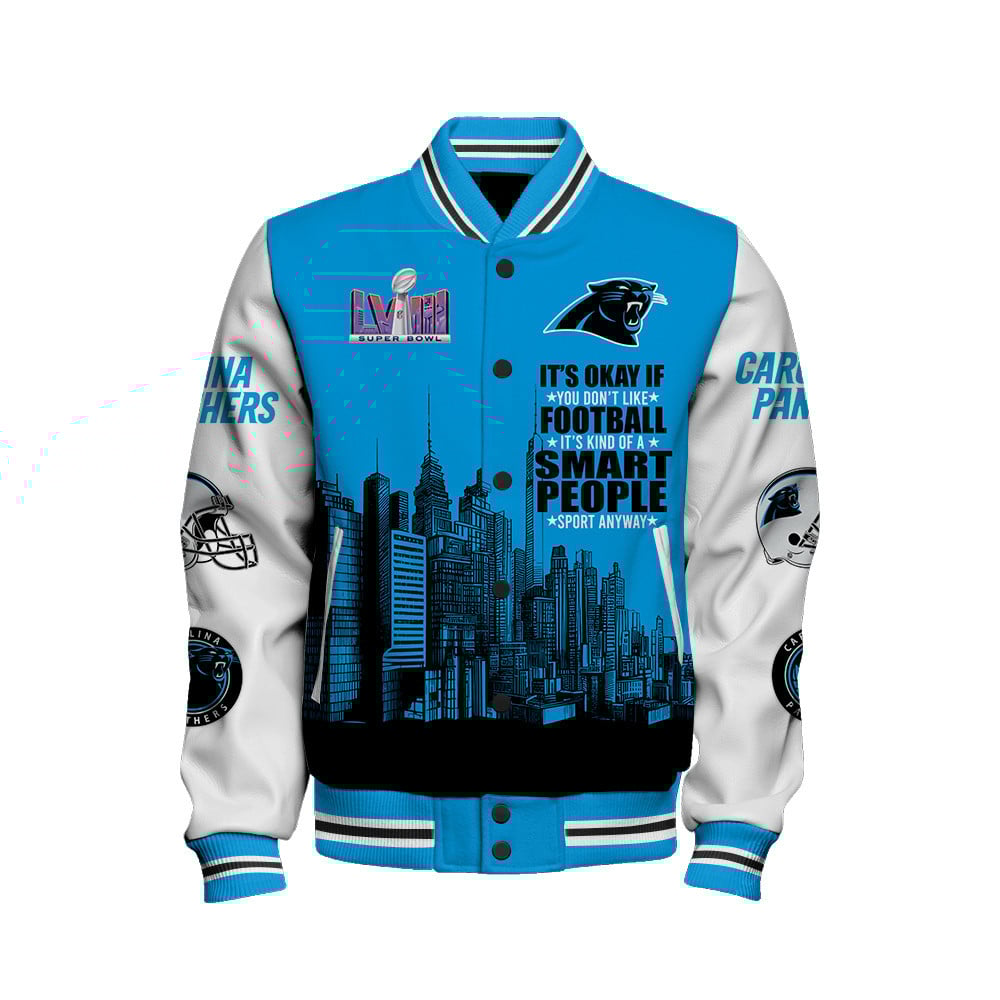 Carolina Panthers National Football League Varsity Jacket STM V5 - Famjoys Carolina Panthers National Football League Varsity Jacket STM V5 - Famjoys