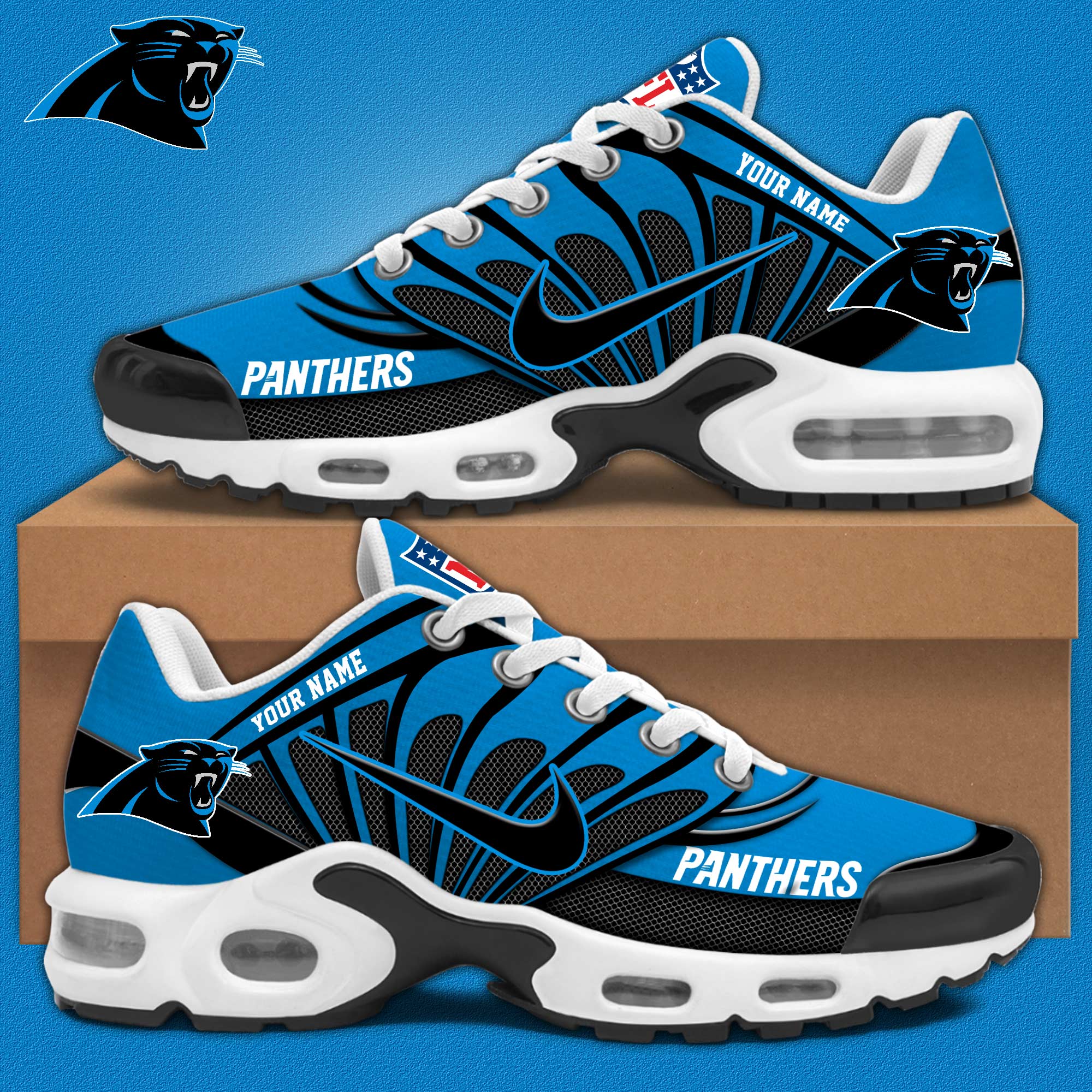 Carolina Panthers Personalized Shoes - Famjoys Carolina Panthers Personalized Shoes - Famjoys