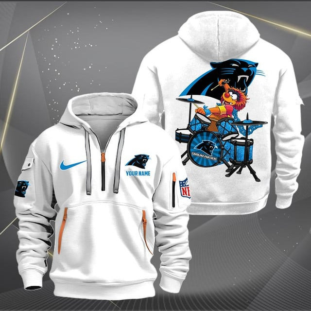 Carolina Panthers Premium Personalized Quarter Zip Hoodie AZBTCQZH000005 - Famjoys Carolina Panthers Premium Personalized Quarter Zip Hoodie AZBTCQZH000005 - Famjoys