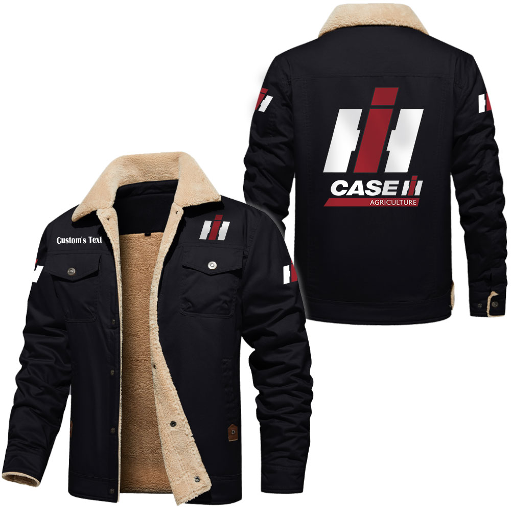Case IH Cargo Fleece Lined Cotton Jacket Multicolor, vintage style, customize name