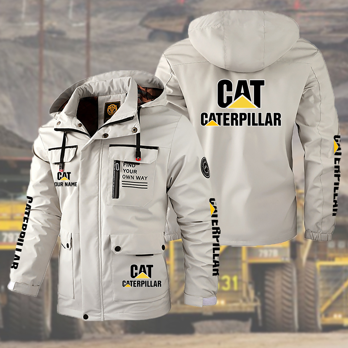 Caterpillar CAT Windbreaker Outdoor Jacket - Famjoys Caterpillar CAT Windbreaker Outdoor Jacket - Famjoys