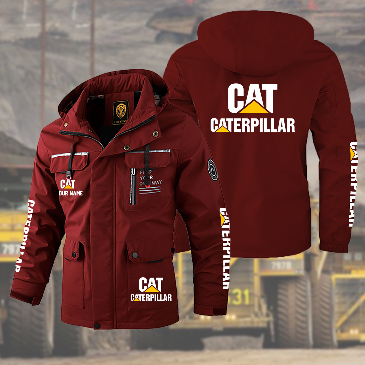 Caterpillar CAT Windbreaker Outdoor Jacket - Famjoys Caterpillar CAT Windbreaker Outdoor Jacket - Famjoys