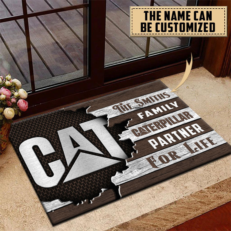 Caterpillar Doormat Custom Name, Multicolor - Famjoys Caterpillar Doormat Custom Name, Multicolor - Famjoys