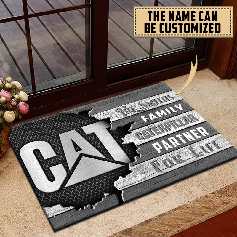 Caterpillar Doormat Custom Name, Multicolor - Famjoys Caterpillar Doormat Custom Name, Multicolor - Famjoys