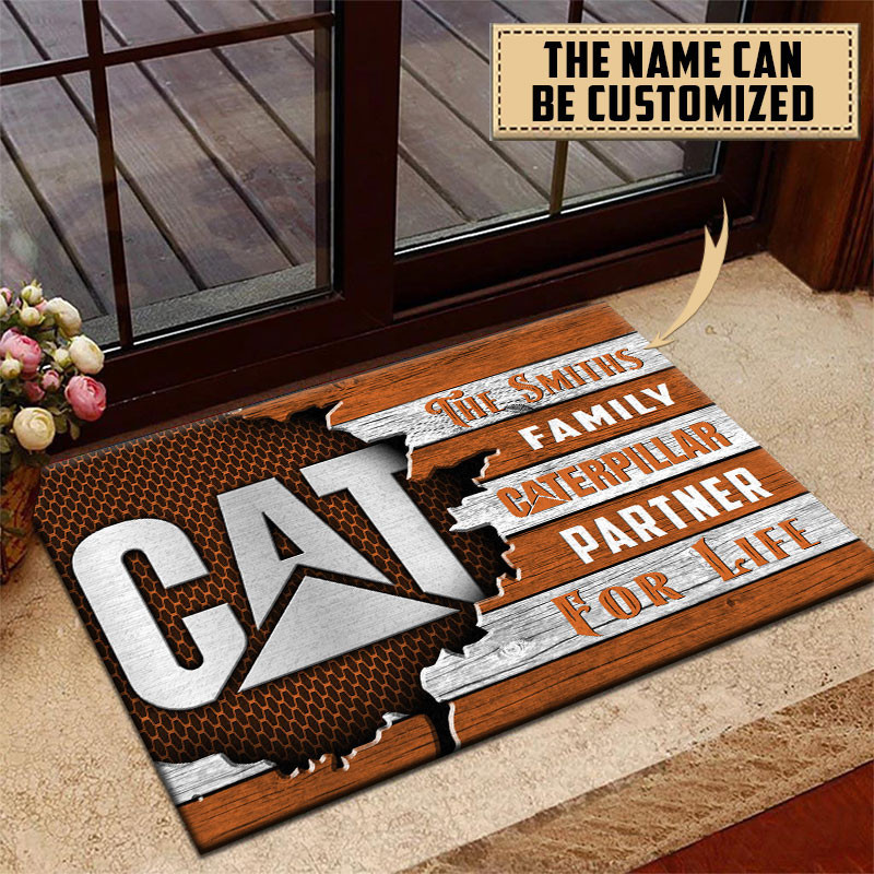 Caterpillar Doormat Custom Name, Multicolor - Famjoys Caterpillar Doormat Custom Name, Multicolor - Famjoys