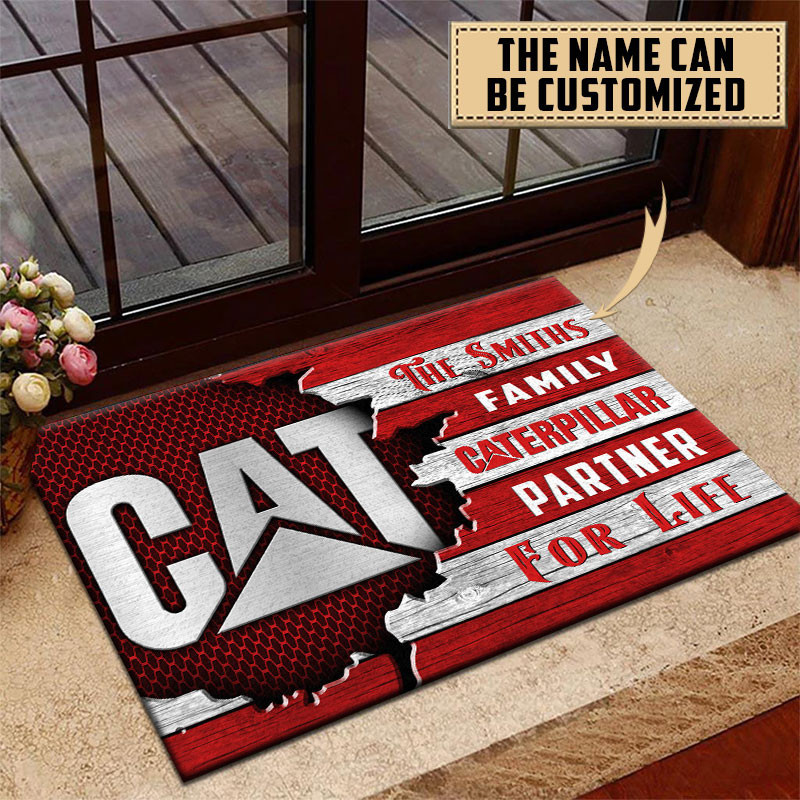 Caterpillar Doormat Custom Name, Multicolor - Famjoys Caterpillar Doormat Custom Name, Multicolor - Famjoys