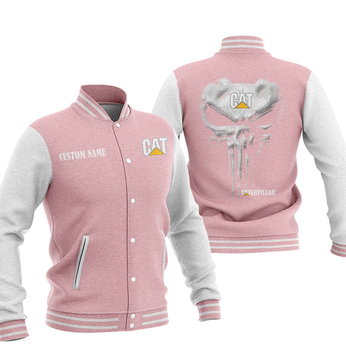 Caterpillar Inc Baseball Jacket, Multicolor - Famjoys Caterpillar Inc Baseball Jacket, Multicolor - Famjoys