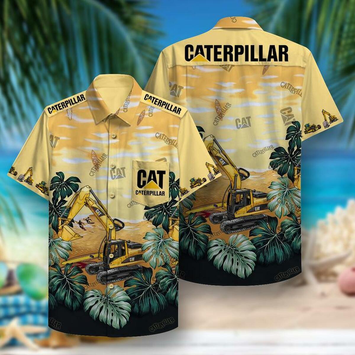 Caterpillar Inc Hawaii Hawaiian Shirt - Famjoys Caterpillar Inc Hawaii Hawaiian Shirt - Famjoys