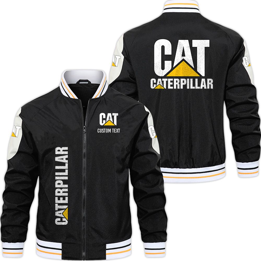 Caterpillar Varsity Jacket, Zipper Jackets Customize Name - Famjoys Caterpillar Varsity Jacket, Zipper Jackets Customize Name - Famjoys