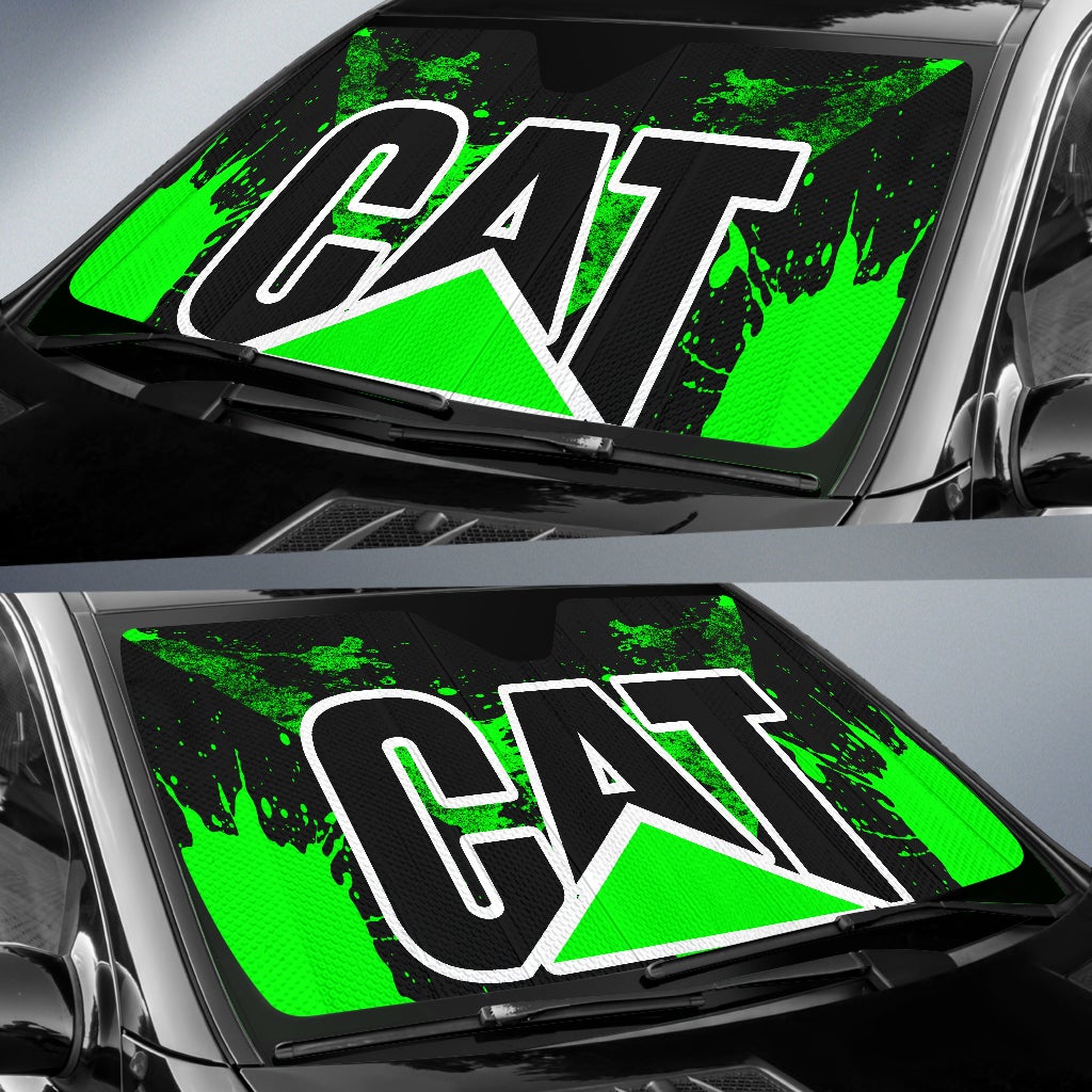Caterpillar Windshield Sun Shade Green - Famjoys Caterpillar Windshield Sun Shade Green - Famjoys