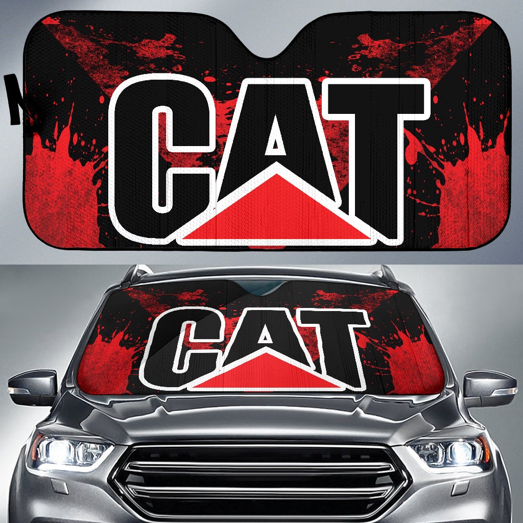 Caterpillar Windshield Sun Shade Red - Famjoys Caterpillar Windshield Sun Shade Red - Famjoys