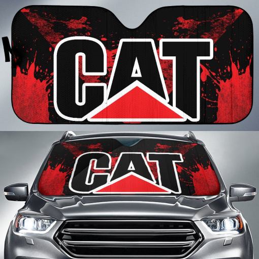 Caterpillar Windshield Sun Shade Red - Famjoys Caterpillar Windshield Sun Shade Red - Famjoys