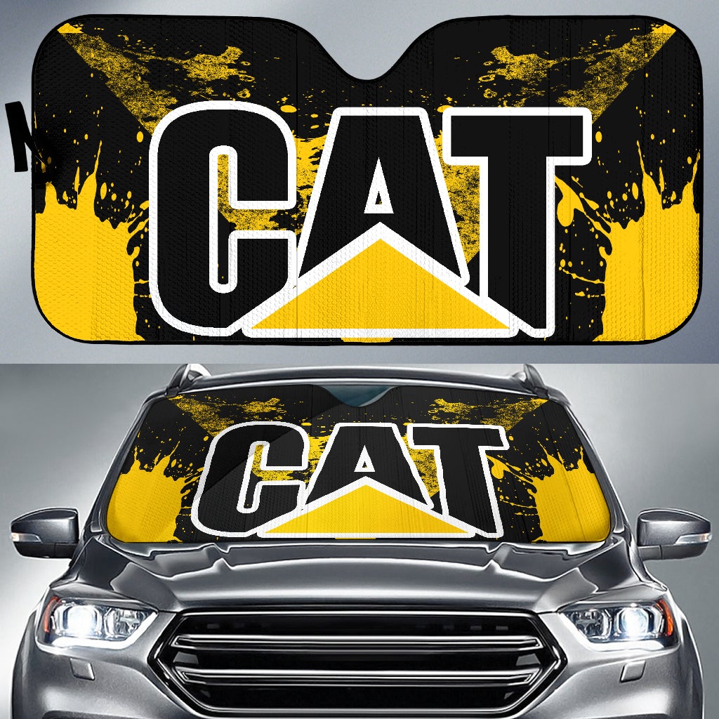 Caterpillar Windshield Sun Shade Yellow - Famjoys Caterpillar Windshield Sun Shade Yellow - Famjoys