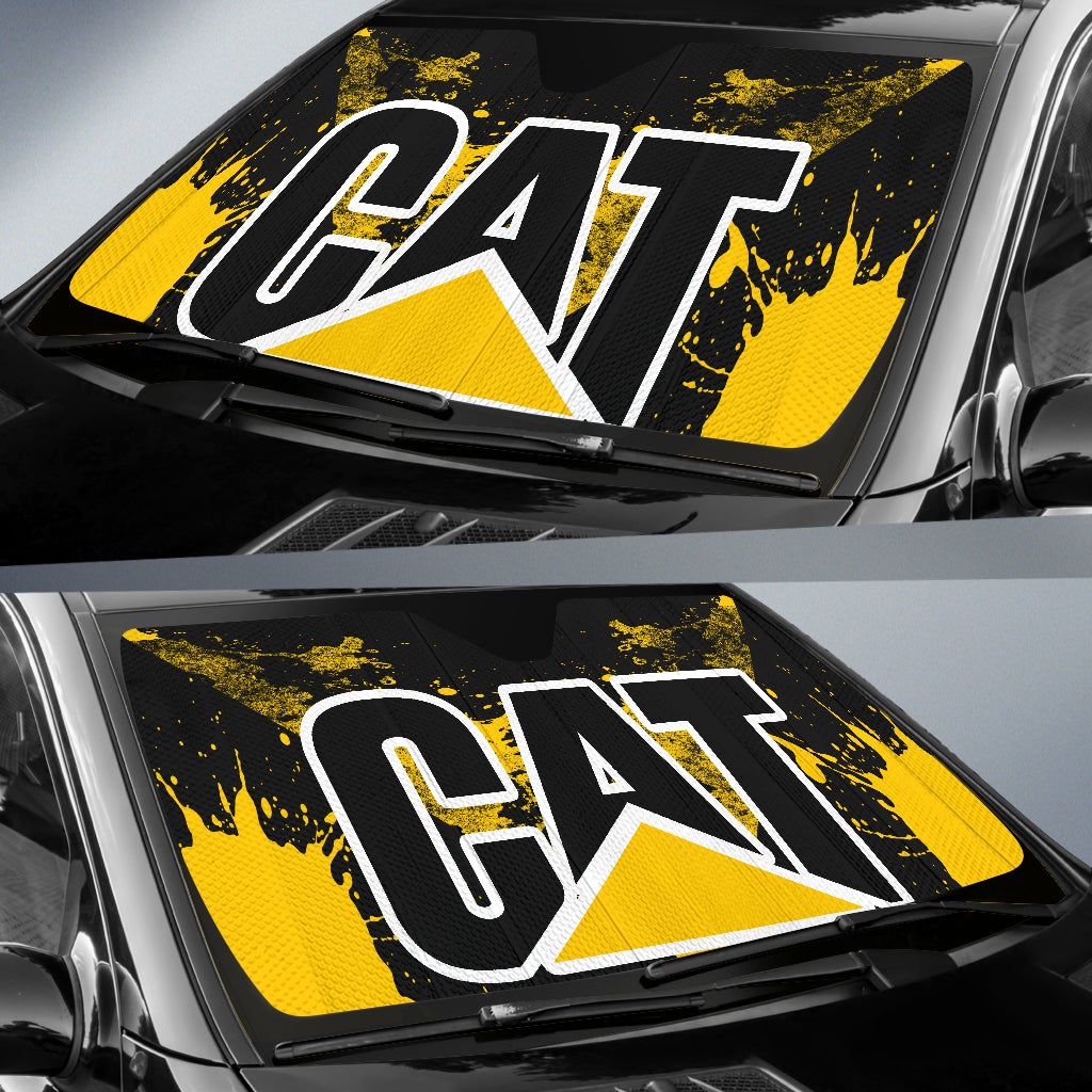 Caterpillar Windshield Sun Shade Yellow - Famjoys Caterpillar Windshield Sun Shade Yellow - Famjoys