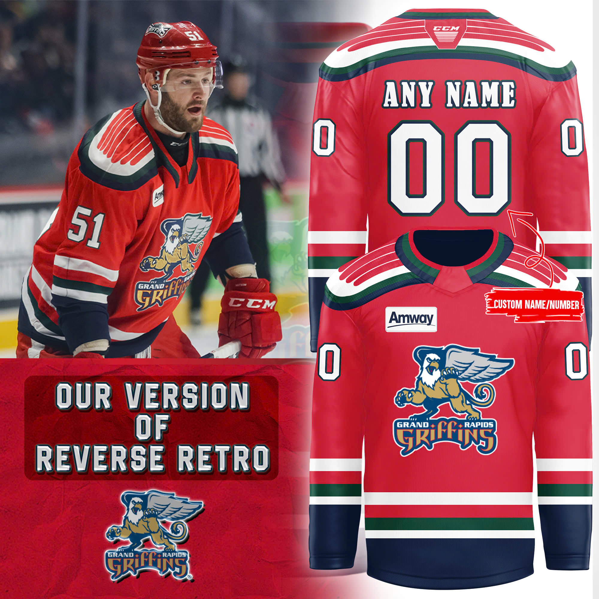 CCM Quicklite Premier RED Jersey Replica - Famjoys CCM Quicklite Premier RED Jersey Replica - Famjoys