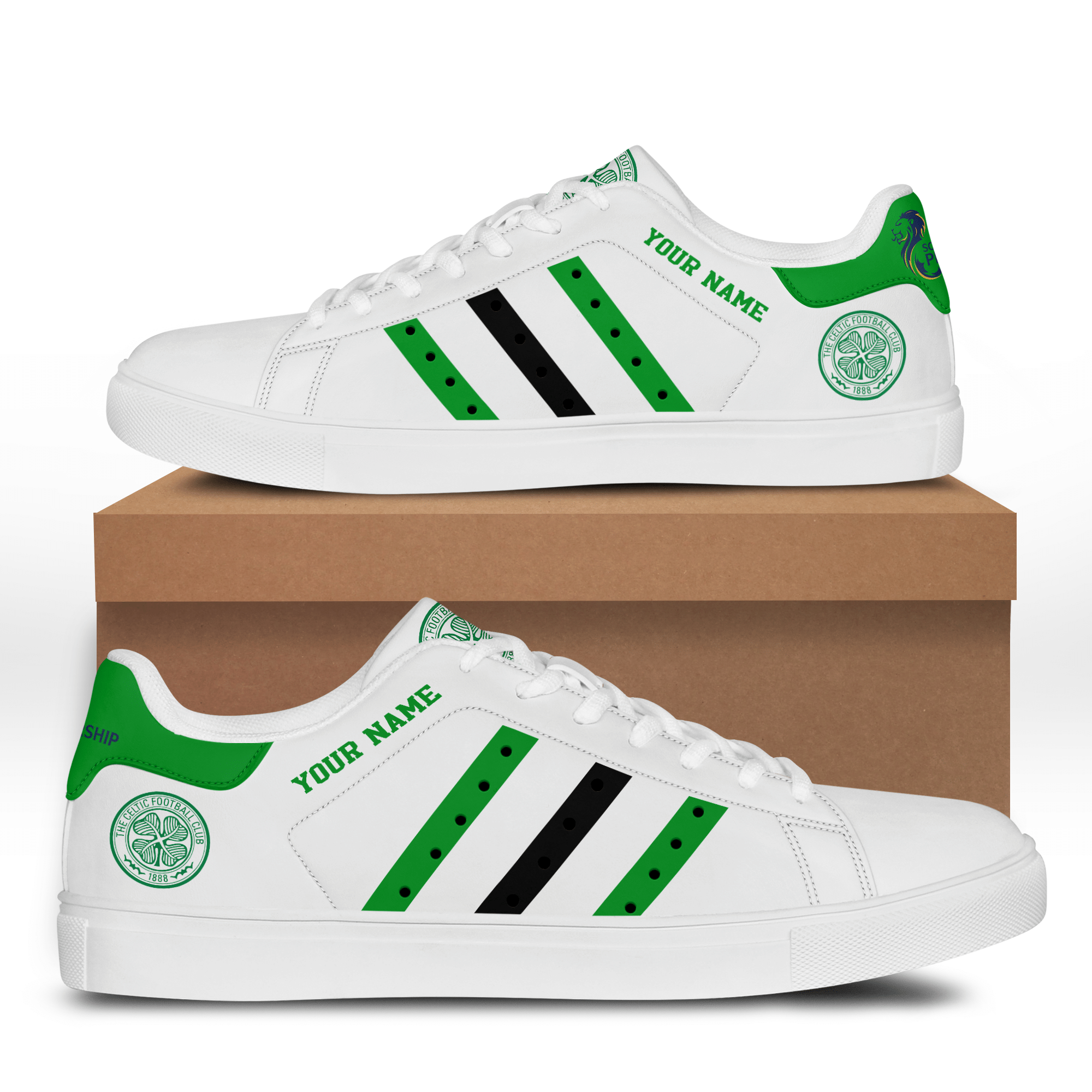 Celtic F.C CUSTOM NAME LOWTOP SHOES V1 - Famjoys Celtic F.C CUSTOM NAME LOWTOP SHOES V1 - Famjoys