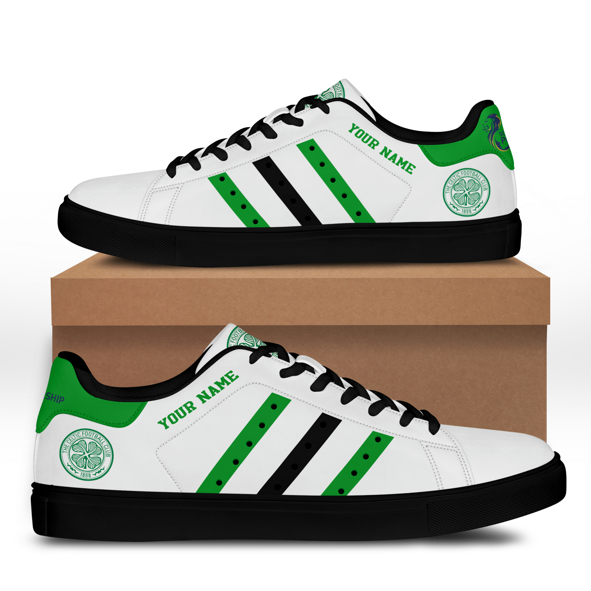 Celtic F.C CUSTOM NAME LOWTOP SHOES V1 - Famjoys Celtic F.C CUSTOM NAME LOWTOP SHOES V1 - Famjoys