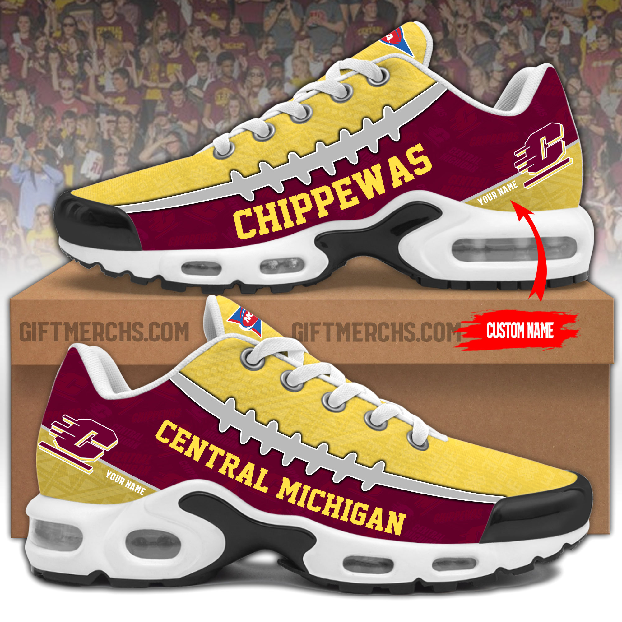 Central Michigan Personalized Shoes - Famjoys Central Michigan Personalized Shoes - Famjoys