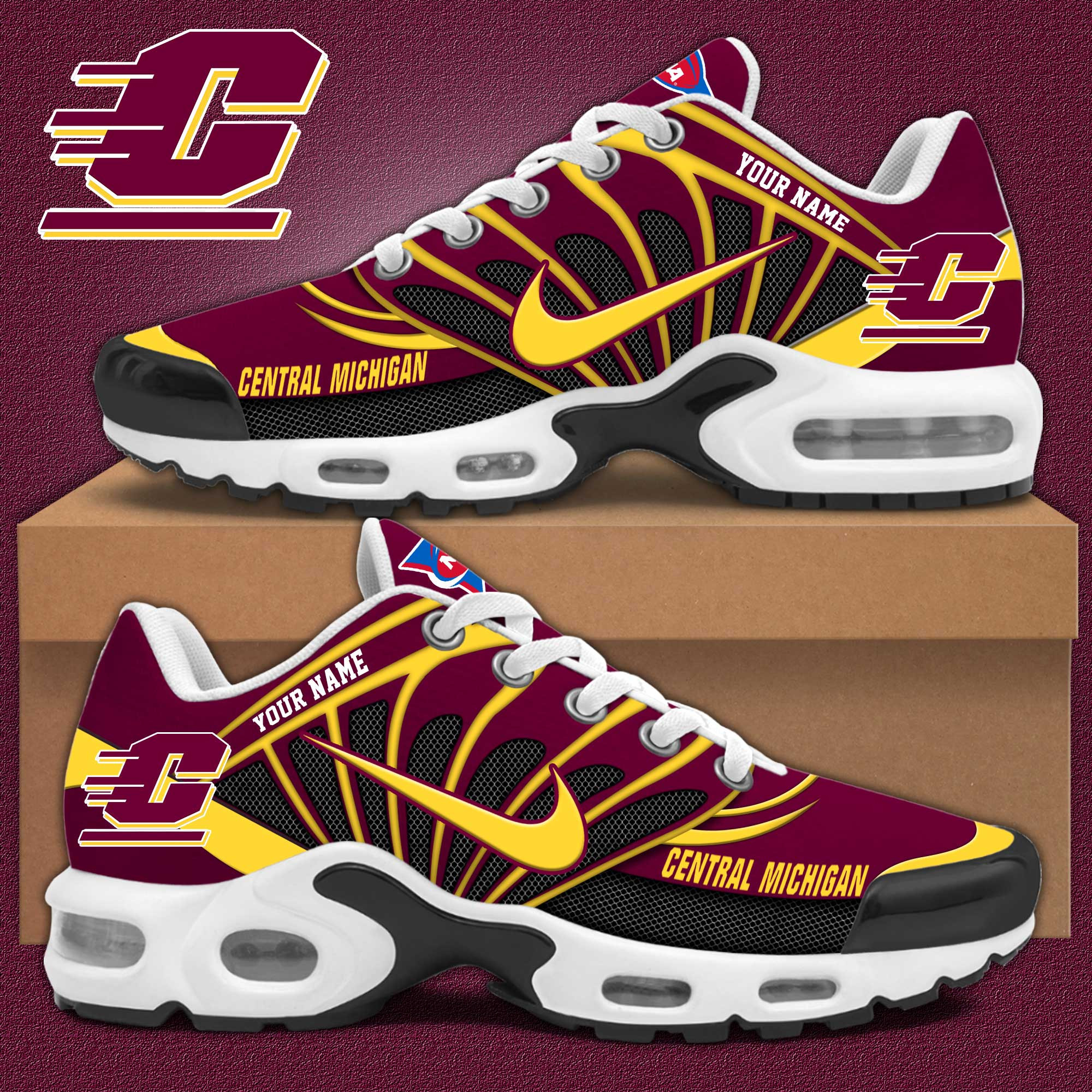 Central Michigan Personalized Shoes S516508 - Famjoys Central Michigan Personalized Shoes S516508 - Famjoys