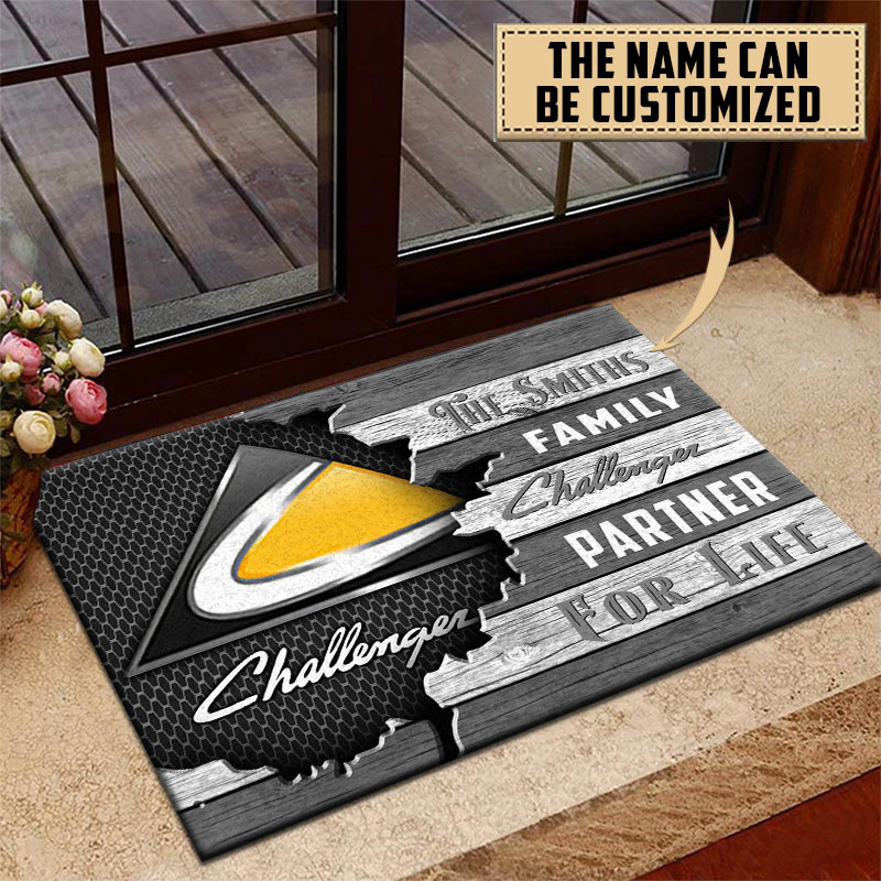 Challenger Doormat Custom Name, Multicolor - Famjoys Challenger Doormat Custom Name, Multicolor - Famjoys