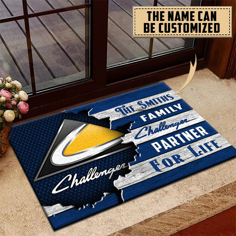 Challenger Doormat Custom Name, Multicolor - Famjoys Challenger Doormat Custom Name, Multicolor - Famjoys