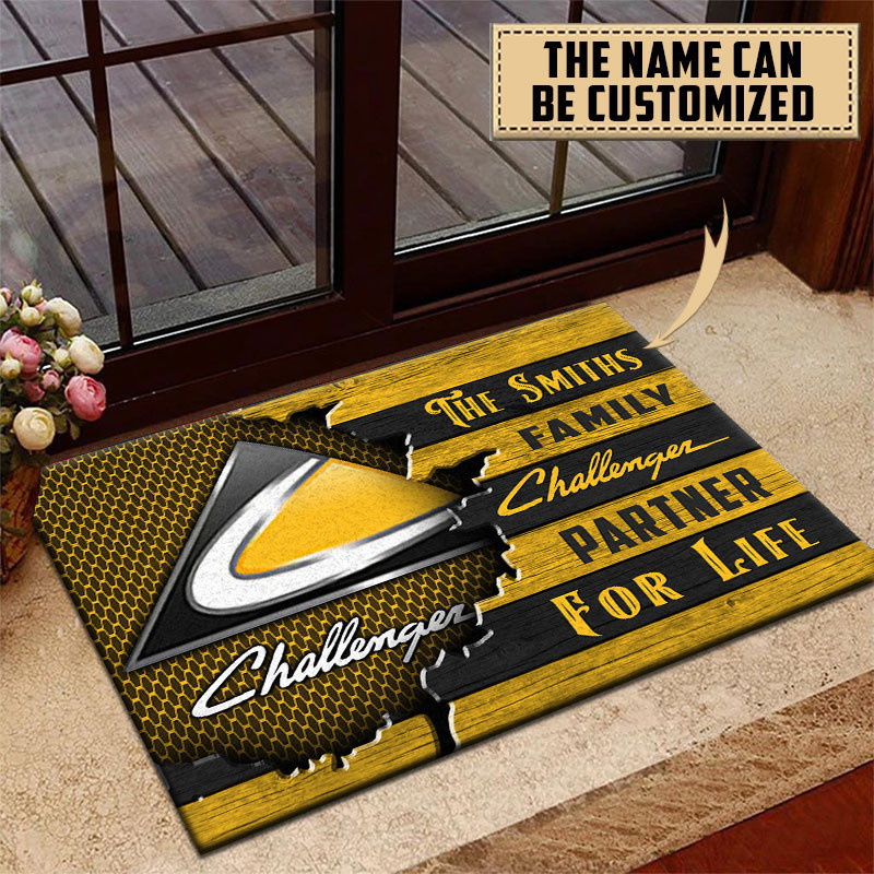 Challenger Doormat Custom Name, Multicolor - Famjoys Challenger Doormat Custom Name, Multicolor - Famjoys