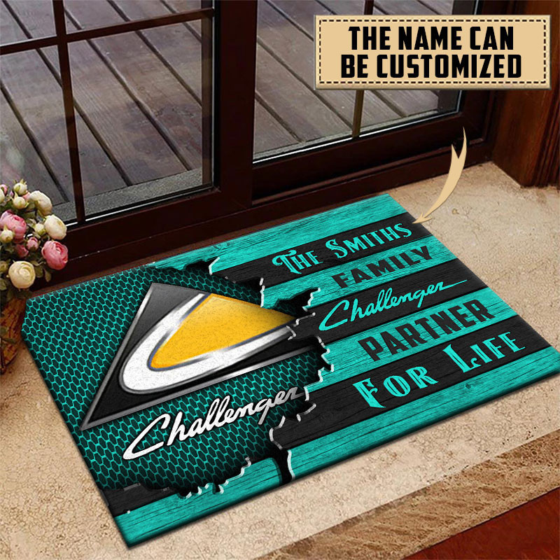 Challenger Doormat Custom Name, Multicolor - Famjoys Challenger Doormat Custom Name, Multicolor - Famjoys