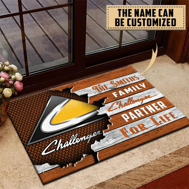 Challenger Doormat Custom Name, Multicolor - Famjoys Challenger Doormat Custom Name, Multicolor - Famjoys