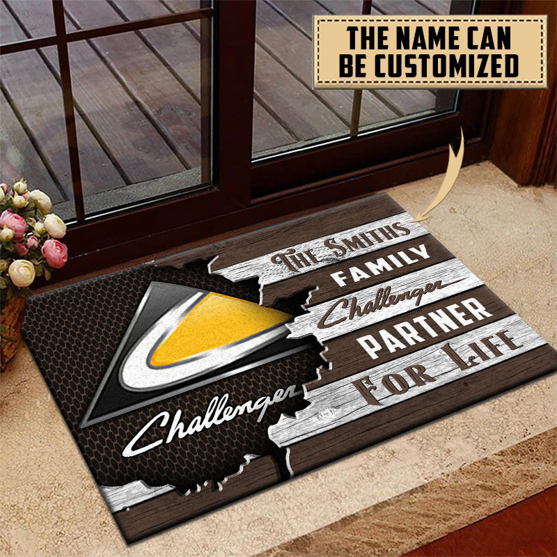 Challenger Doormat Custom Name, Multicolor - Famjoys Challenger Doormat Custom Name, Multicolor - Famjoys