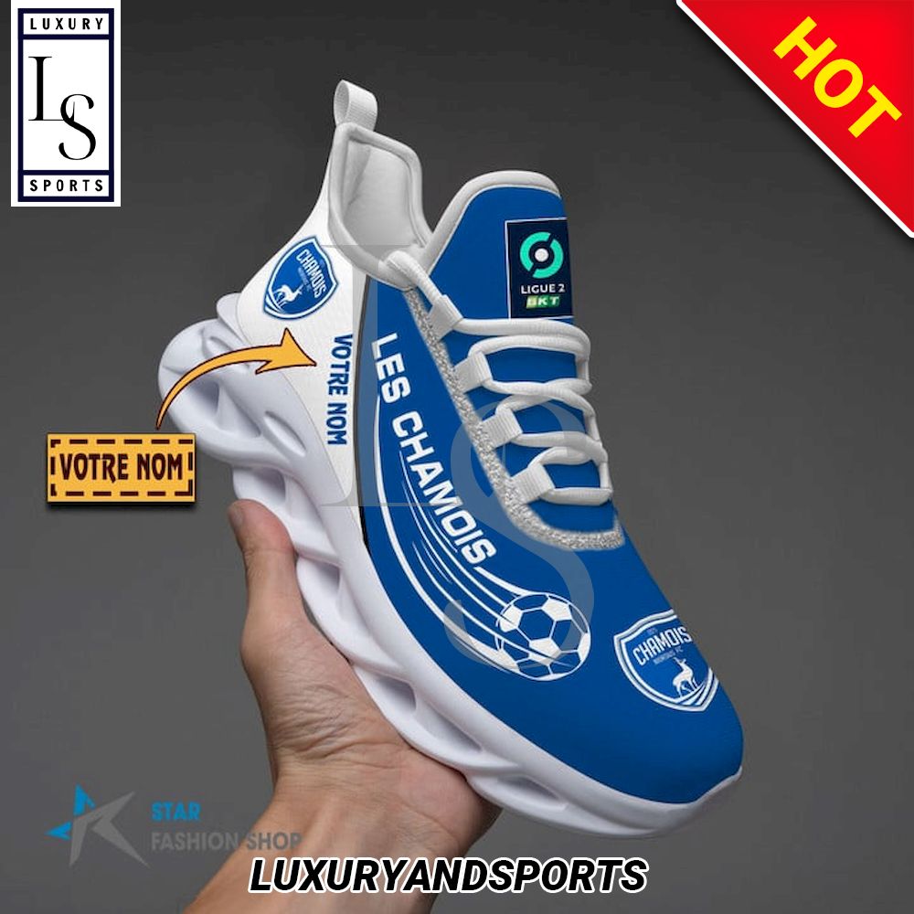 Chamois Niortais FC Ligue 2 Custom Name Max Soul Shoes - Famjoys Chamois Niortais FC Ligue 2 Custom Name Max Soul Shoes - Famjoys
