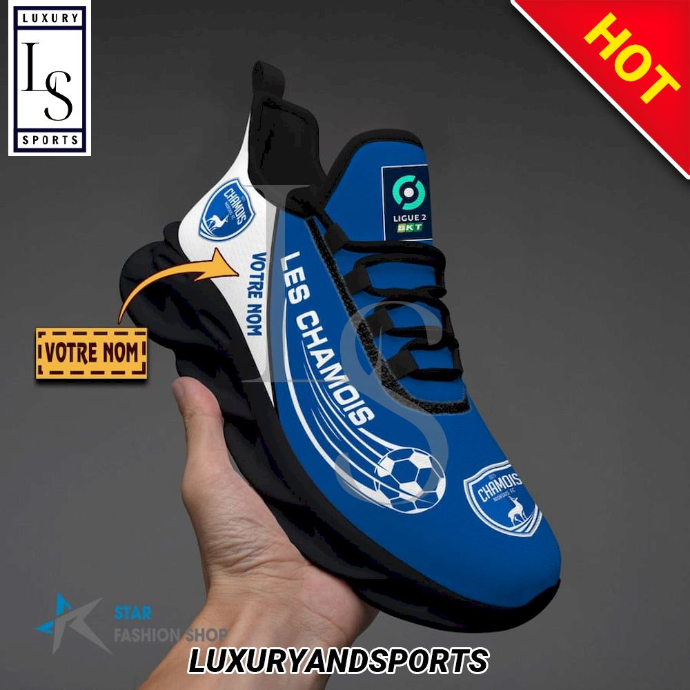 Chamois Niortais FC Ligue 2 Custom Name Max Soul Shoes - Famjoys Chamois Niortais FC Ligue 2 Custom Name Max Soul Shoes - Famjoys