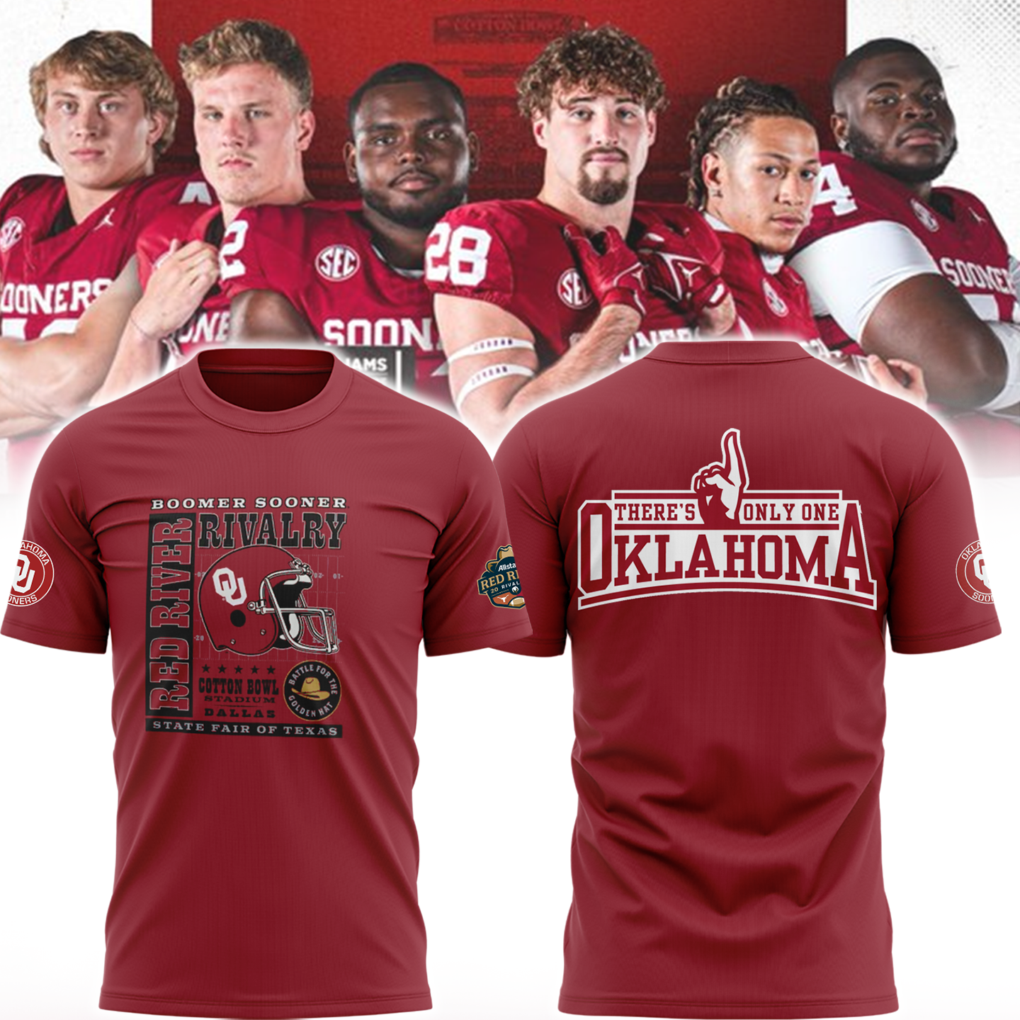 Champion Crimson Oklahoma Sooners Red River Rivalry Slogan T Shirt - Famjoys Champion Crimson Oklahoma Sooners Red River Rivalry Slogan T Shirt - Famjoys