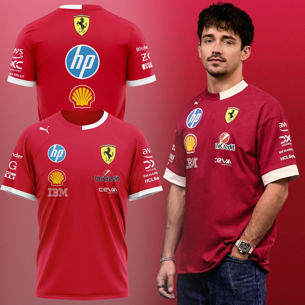 Charles Leclerc Ferrari Shirt custom - Famjoys Charles Leclerc Ferrari Shirt custom - Famjoys