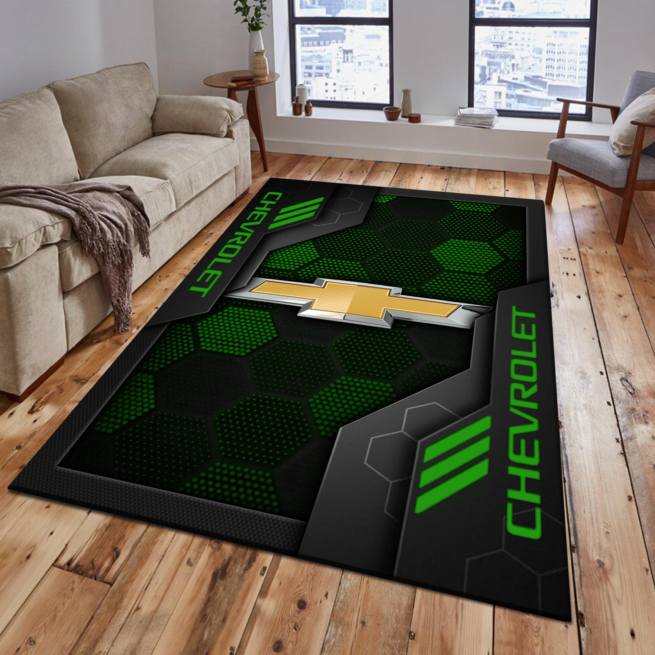 Chevrolet Area Rugs 2513 Multicolor - Famjoys Chevrolet Area Rugs 2513 Multicolor - Famjoys