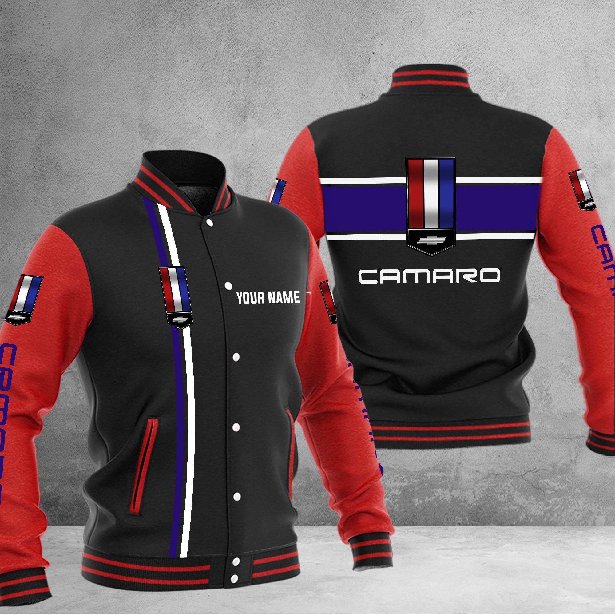 Chevrolet Camaro Baseball Jacket - Famjoys Chevrolet Camaro Baseball Jacket - Famjoys