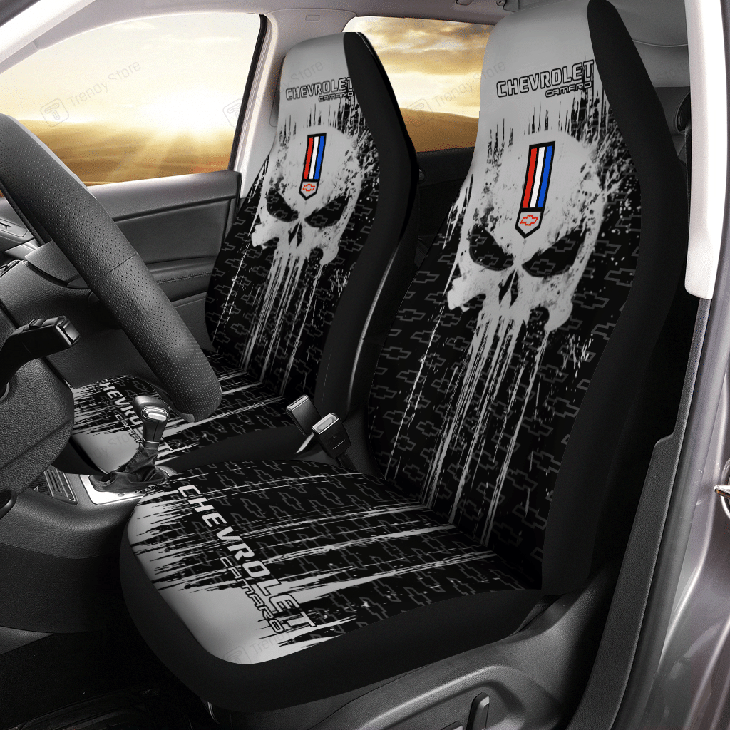 Chevrolet Camaro Car Seat Cover (Set Of 2) Ver3 (Black) - Famjoys