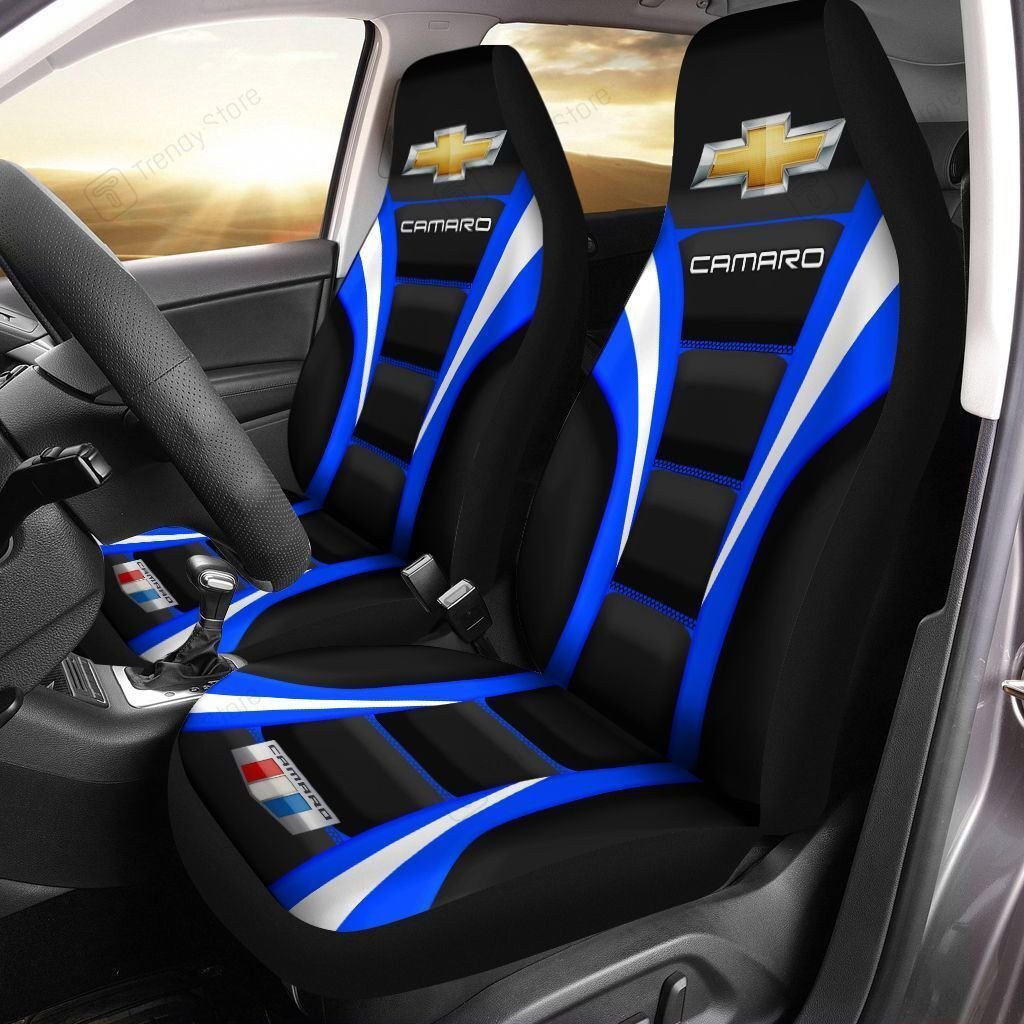 chevrolet camaro car seat cover set of 2 ver2 blue n2caa - Famjoys chevrolet camaro car seat cover set of 2 ver2 blue n2caa - Famjoys