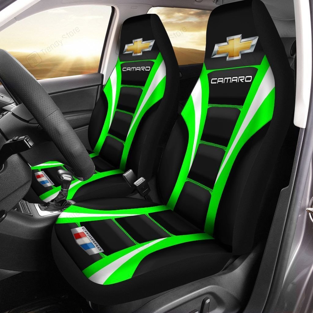 chevrolet camaro car seat cover set of 2 ver2 green gzeu1 - Famjoys chevrolet camaro car seat cover set of 2 ver2 green gzeu1 - Famjoys