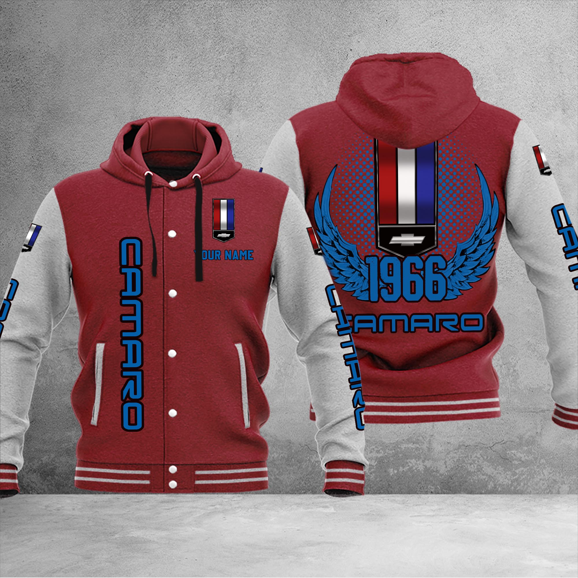 Chevrolet Camaro DMHJ1029 Baseball Jacket Multicolor - Famjoys Chevrolet Camaro DMHJ1029 Baseball Jacket Multicolor - Famjoys